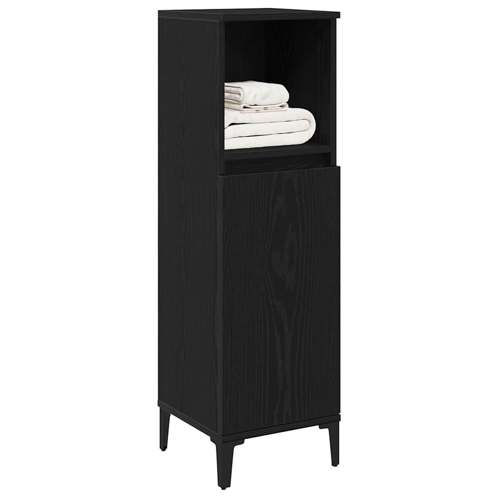 Badschrank Weiß 30x30x100 cm Holzwerkstoff