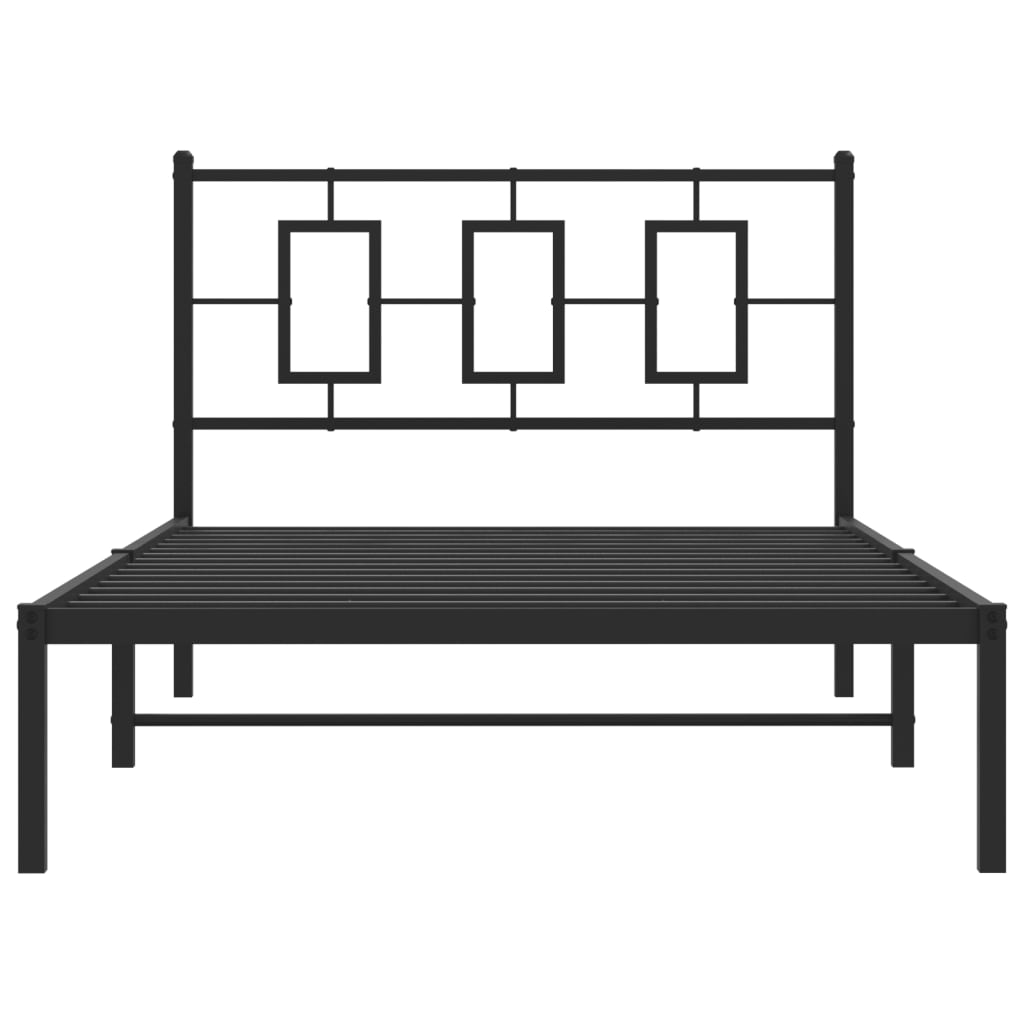 Bettgestell mit Kopf- und Fußteil Metall Weiß 180x200 cm