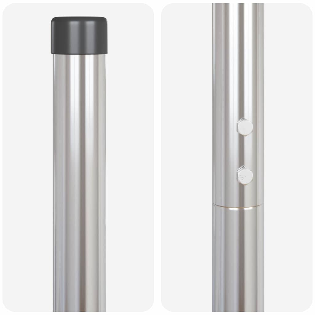 Zaunpfosten 2 pcs Grün 50 cm Pulverbeschichteter Stahl