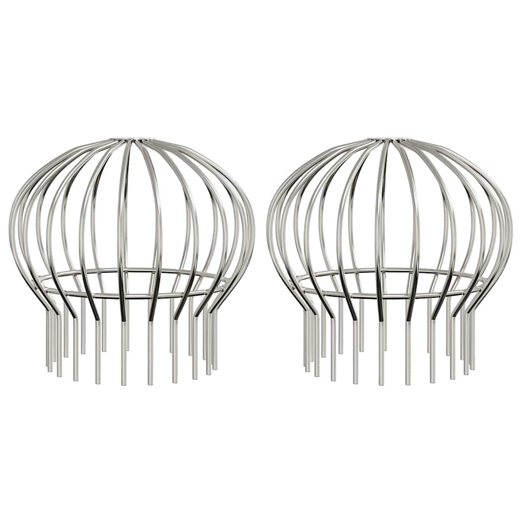 Dachrinnenblattschutz 2 pcs Silber 50 mm Edelstahl