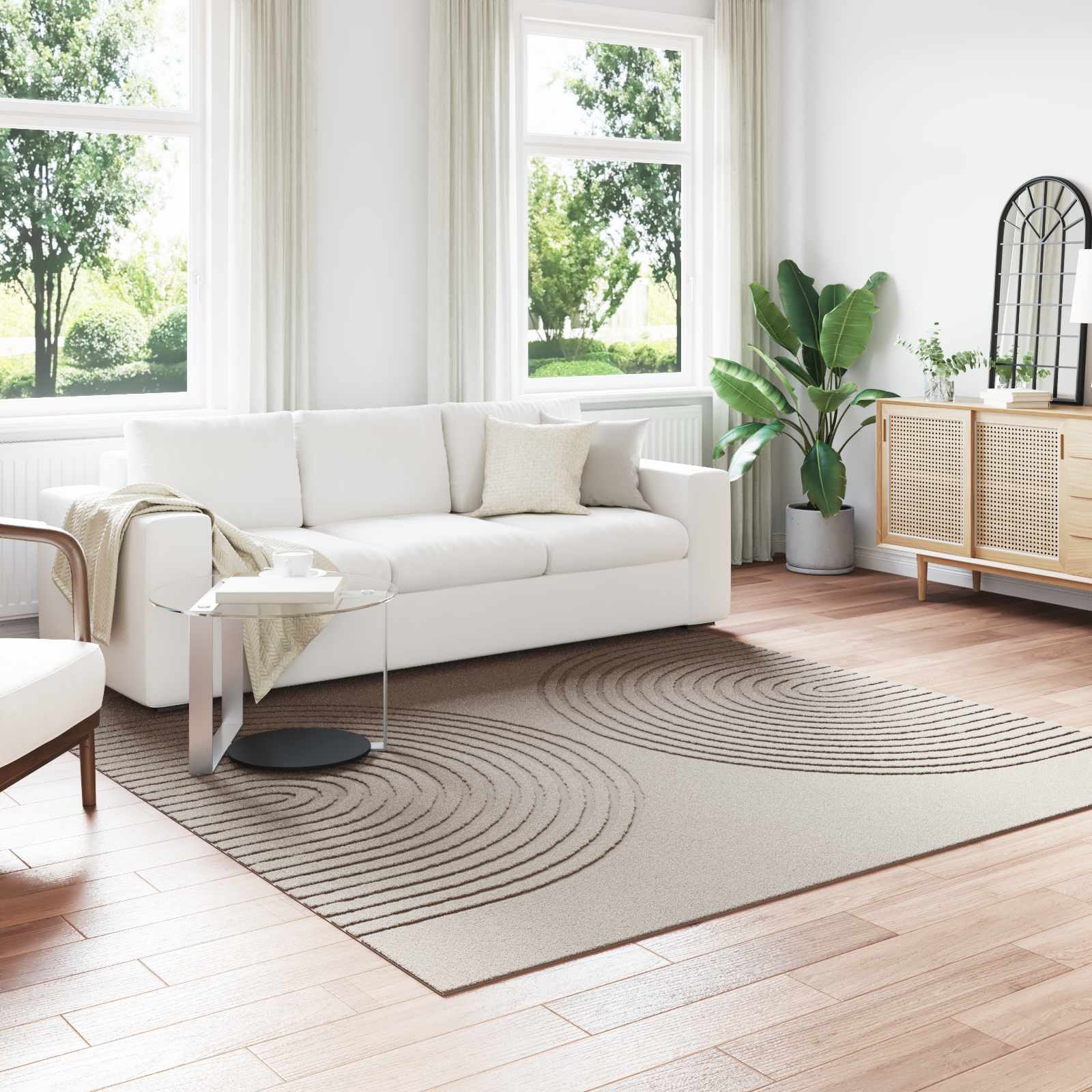 Bereichsteppiche Rechtwinklig GALATI Creme 150 x 80 cm