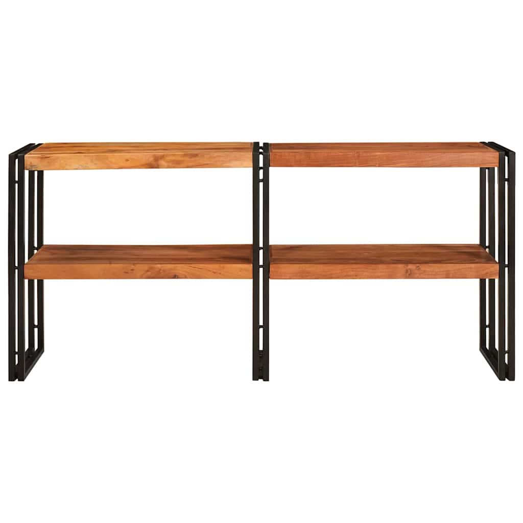 Konsolentisch mit Regal Braun 160 x 33 x 75 cm Massivholz Mango