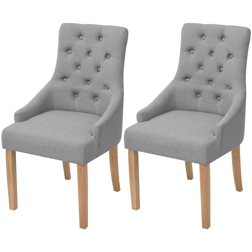 Esszimmerstühle 2 Stk. Creme Stoff