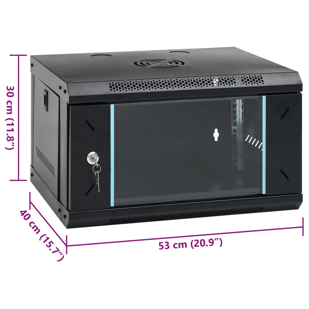 Netzwerkschrank mit Speicher Grau 60 x 45 x 28 cm Stahl