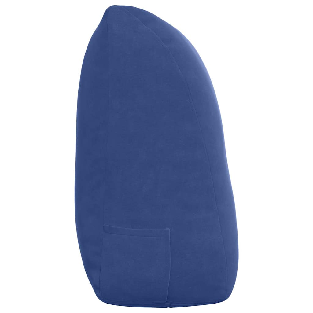 Rückenkissen Blau 45 x 24 x 50 cm Samt