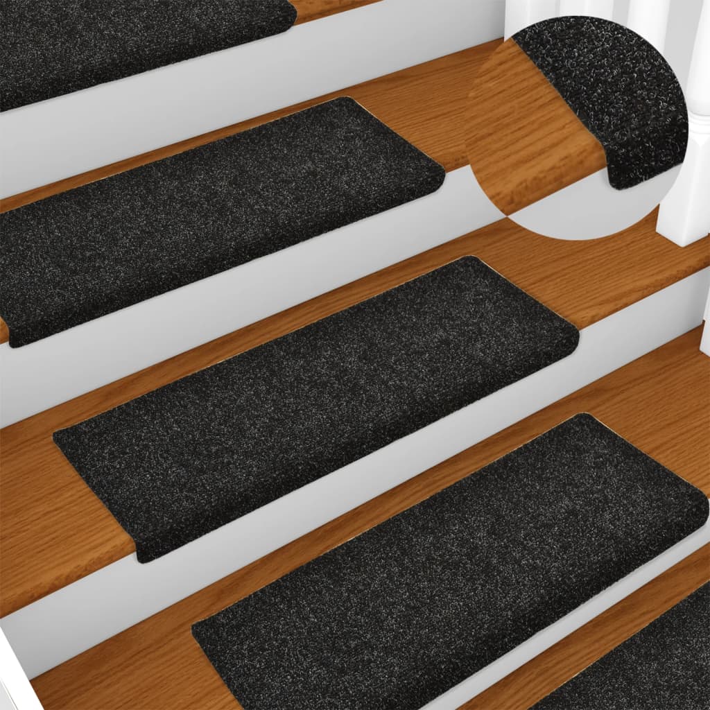 Stufenmatten Selbstklebend 15 Stk. 65x21x4 cm Hellbraun Rechteckiger Rand