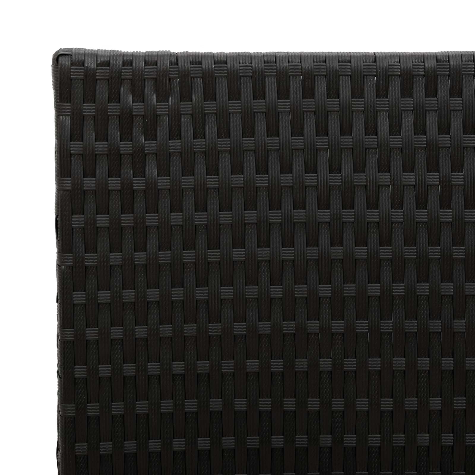 Hoher Pflanzkübel Schwarz 55 x 22 x 70 cm Poly-Rattan