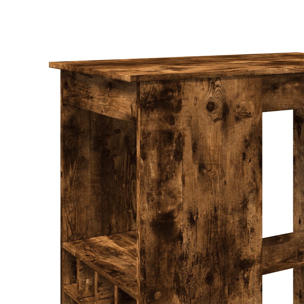 Bartisch mit Regal Schwarz Eichen-Optik 90 x 47,5 x 103,5 cm