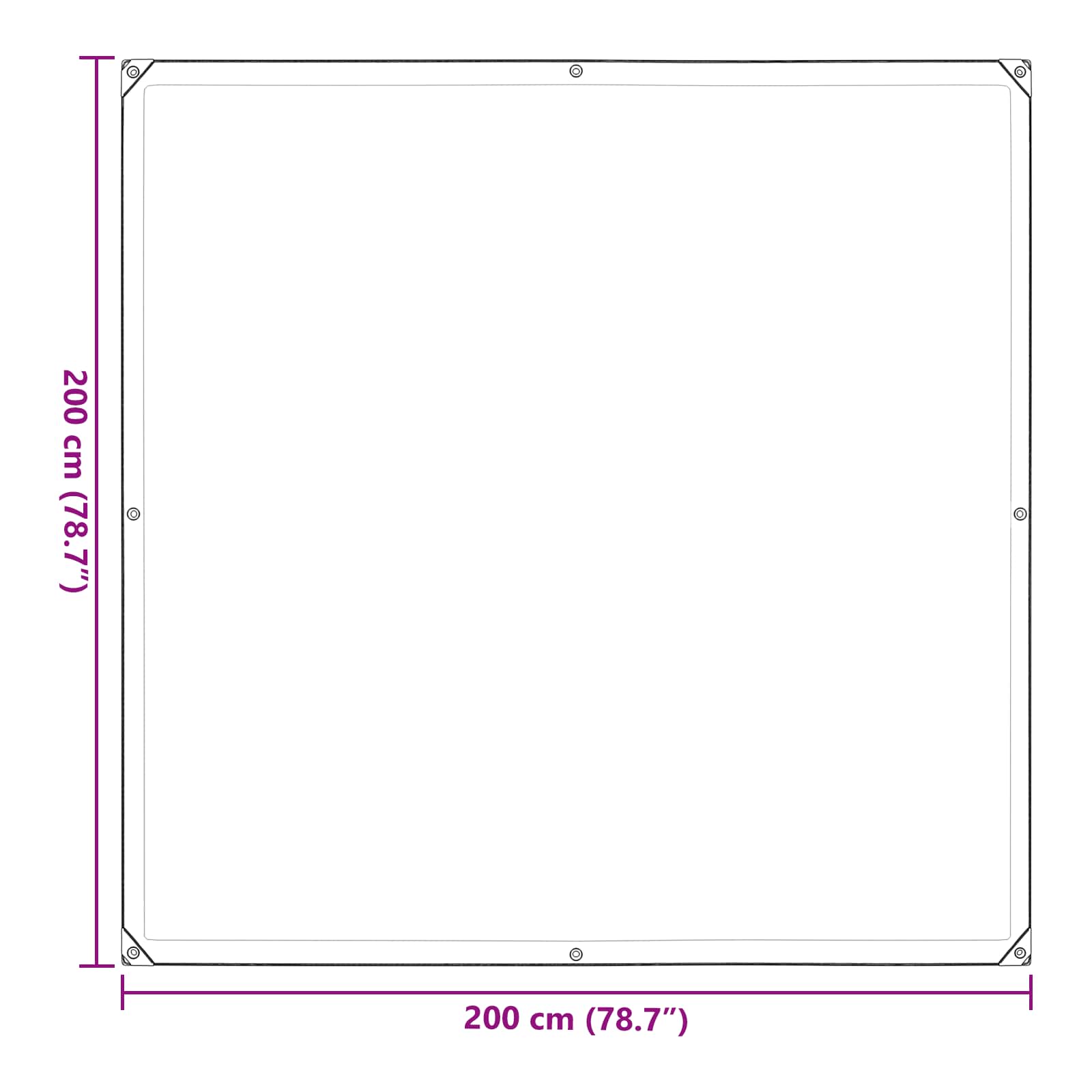 Pflanzenabdeckung mit Ösen 1x3 m Polyethylen