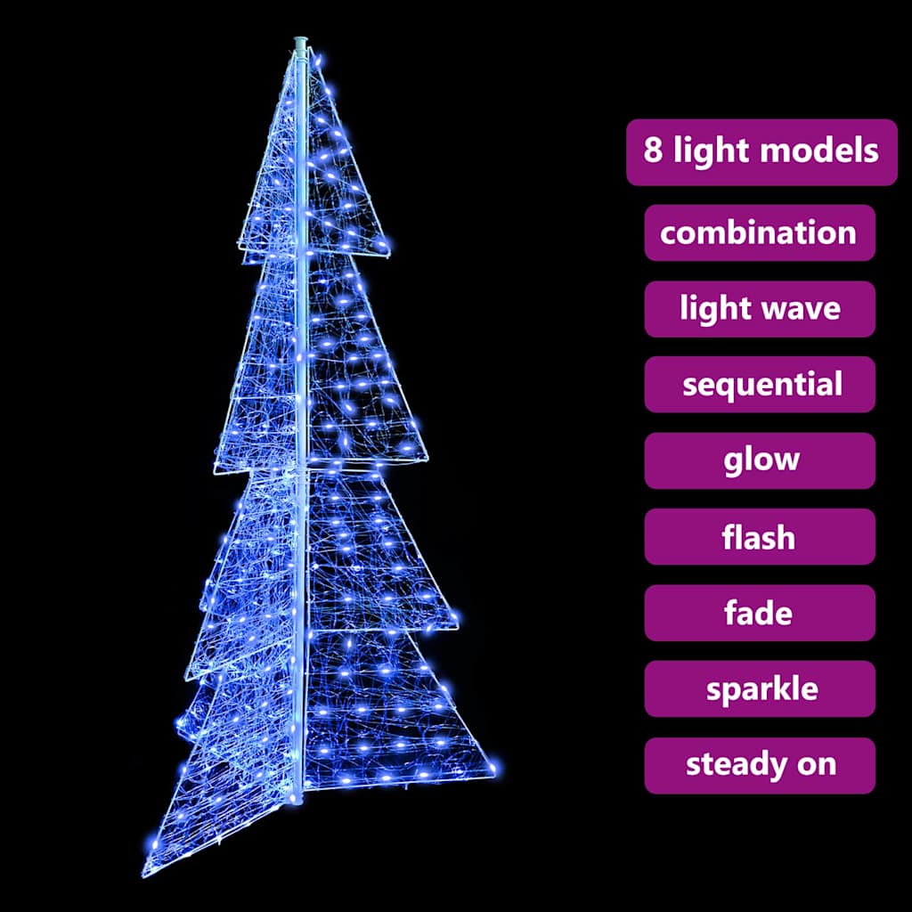 Weihnachtsbaum mit 100 LEDs Warmes Weiß 120 cm Acryl