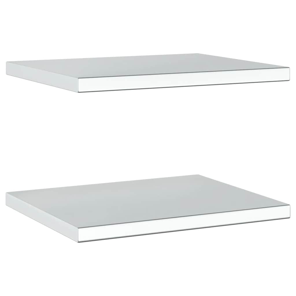 Wandregale 2 Stk. 100x40 cm Silbern Edelstahl