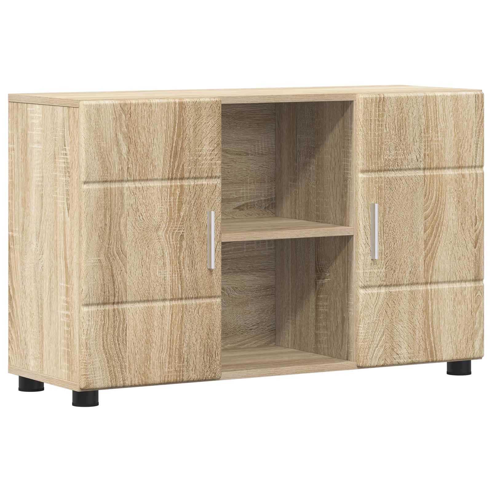 Highboard mit Regal FLORIN Weiß 60 x 35 x 182 cm Holzwerkstoff