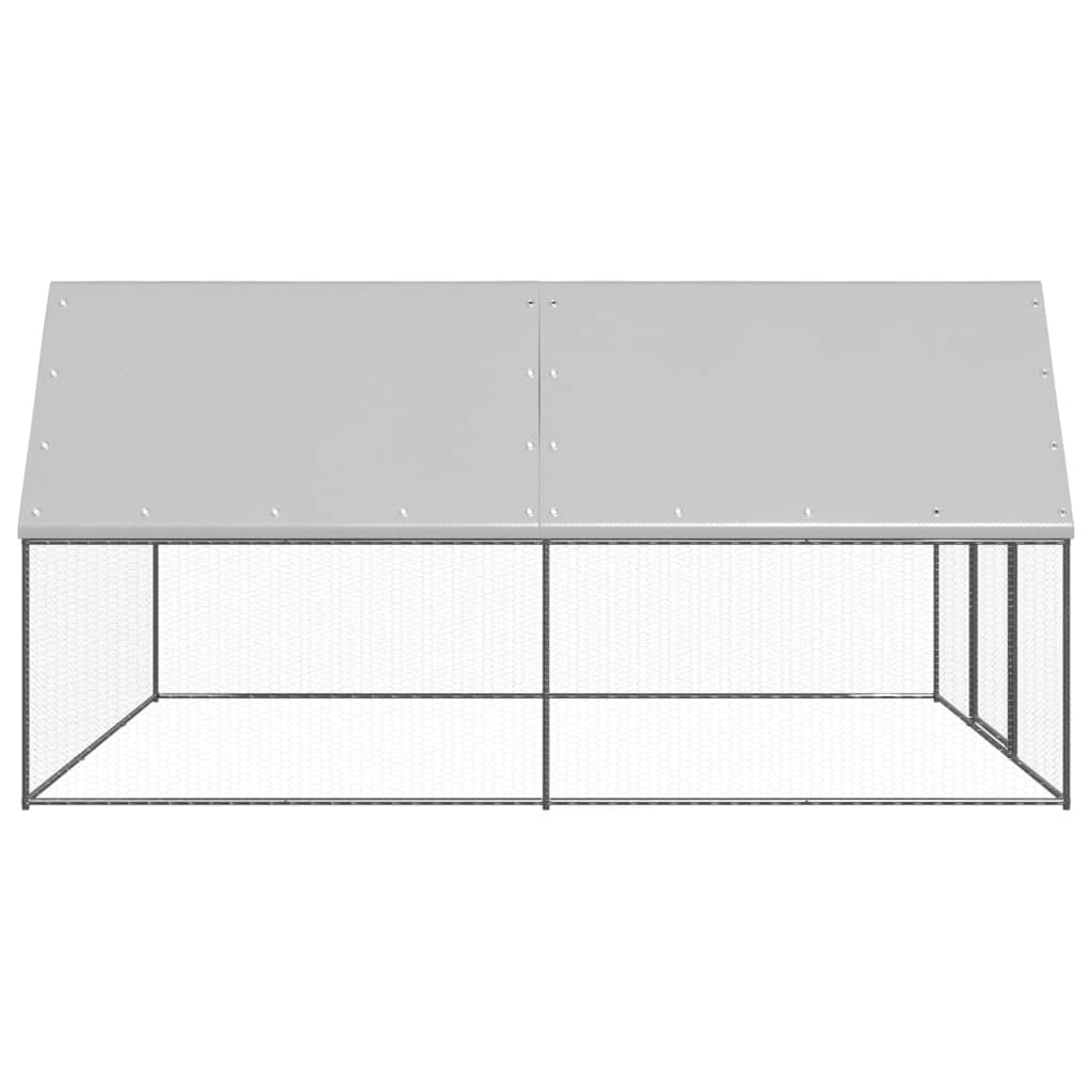 Outdoor-Hühnerkäfig 2x4x2 m Verzinkter Stahl