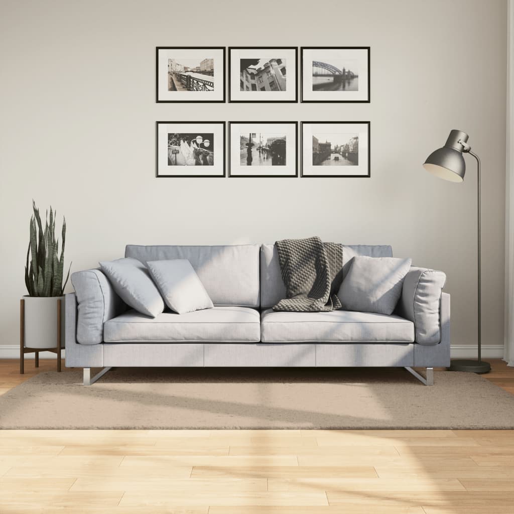 Teppich HUARTE Kurzflor Weich und Waschbar Anthrazit 60x110 cm