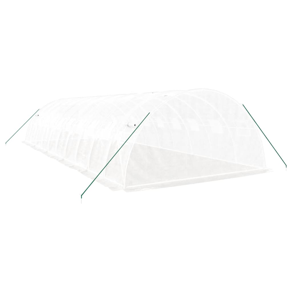 Gewächshaus mit Stahlrahmen Grün 8 m² 4x2x2 m