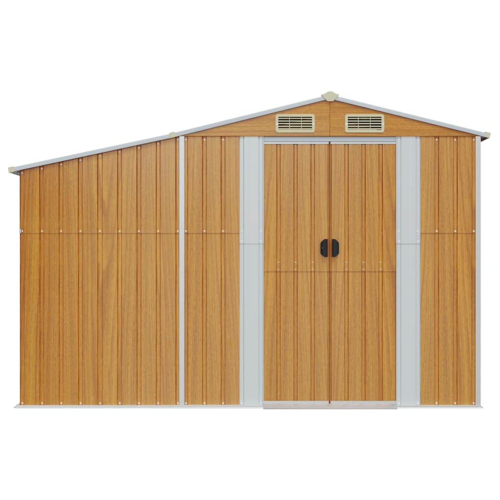 Gerätehaus Grün 277x192,5x179 cm Verzinkter Stahl