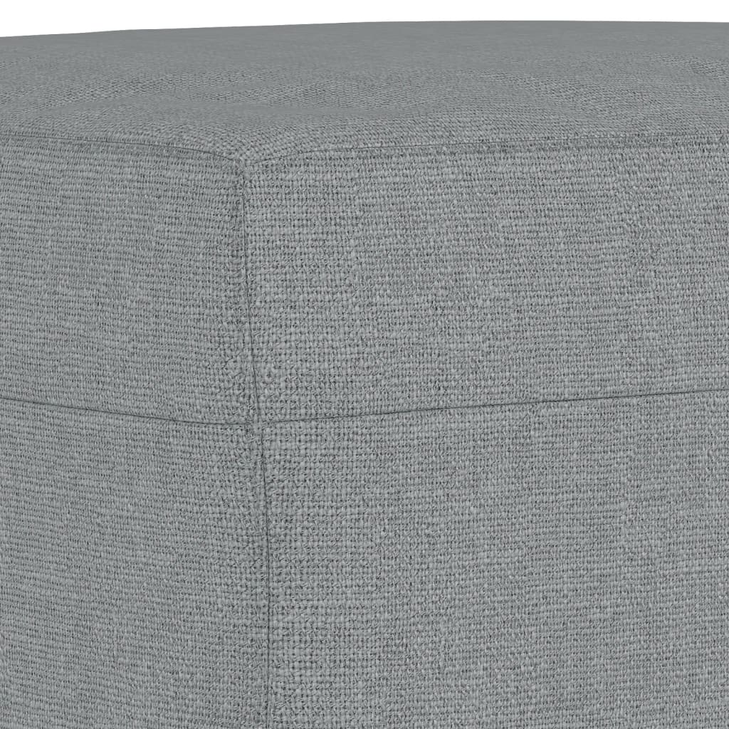 3-tlg. Sofagarnitur mit Kissen Creme Stoff