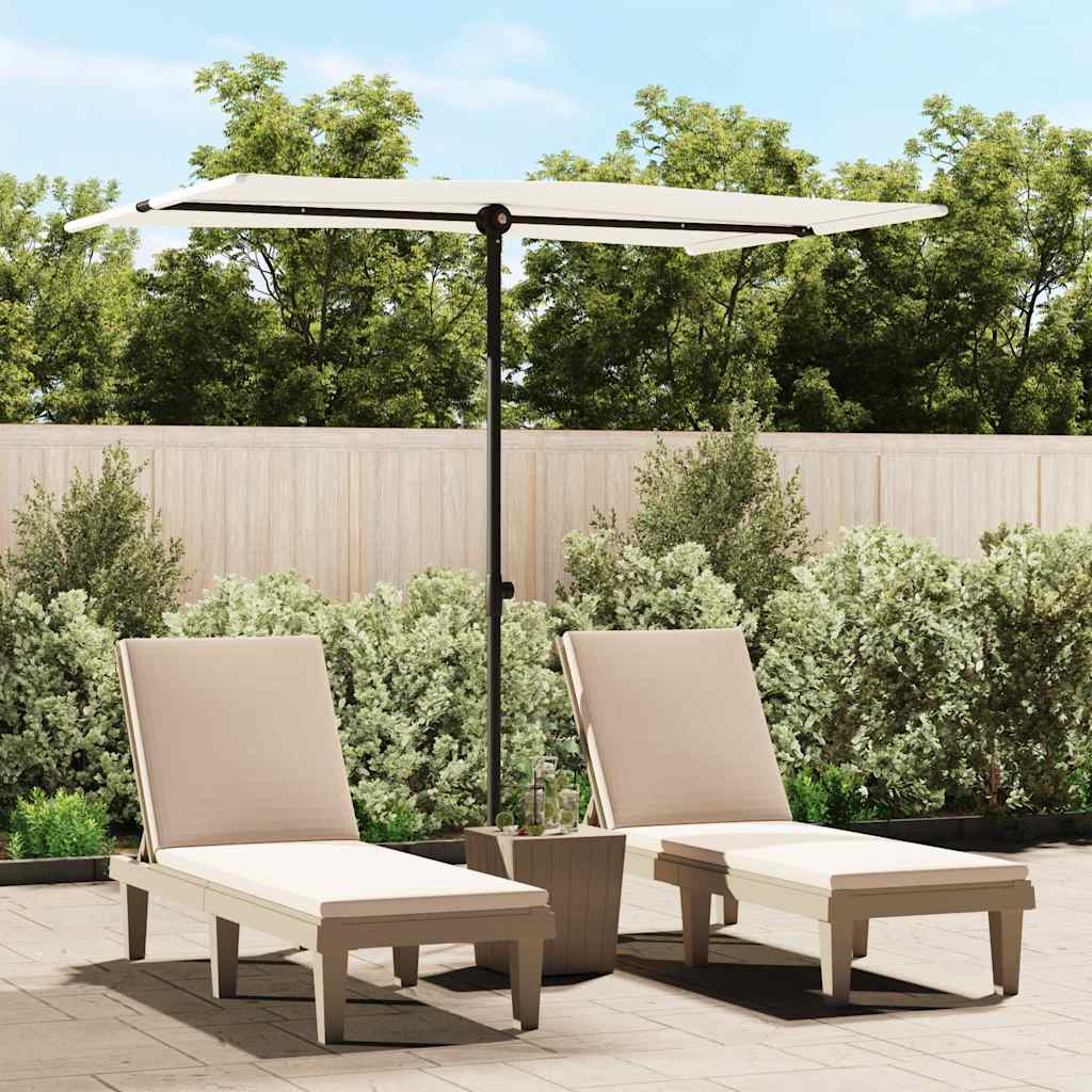 Sonnenschirm mit Aluminium-Mast 180x110 cm Bordeauxrot