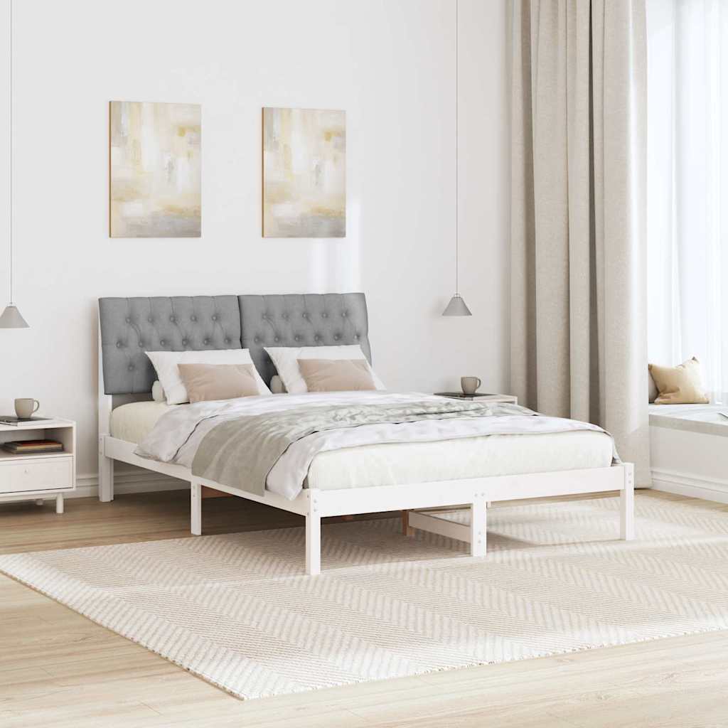 Bettgestell mit gepolstertem Kopfteil Braun 200 x 200 cm