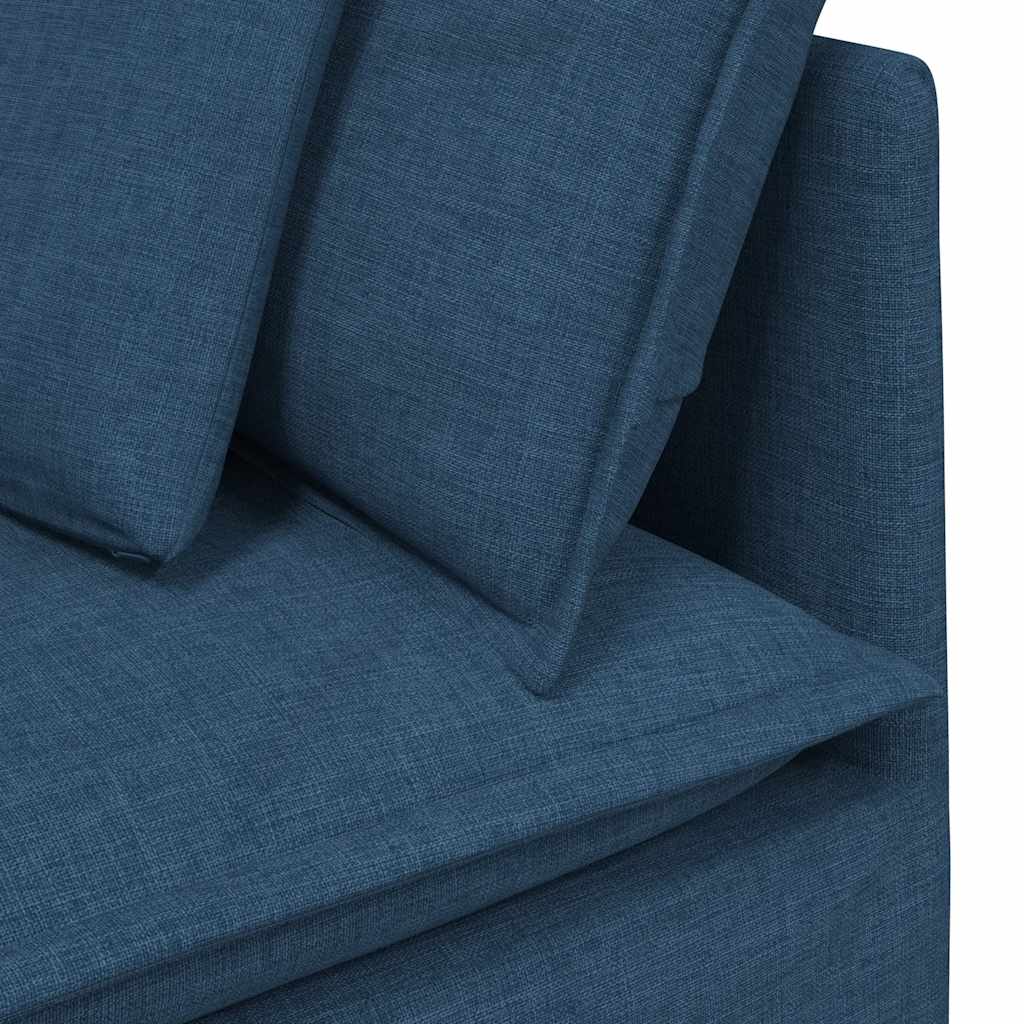 Modulares Sofa Endmodul mit Armlehne Kissen Hellgrau 100 cm