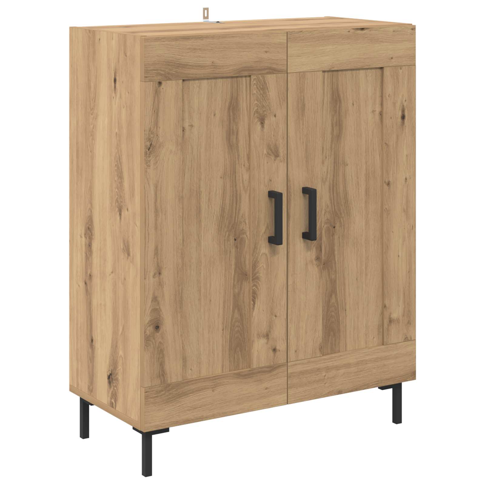 Highboard Hochglanz-Weiß 69,5x34x180 cm Holzwerkstoff