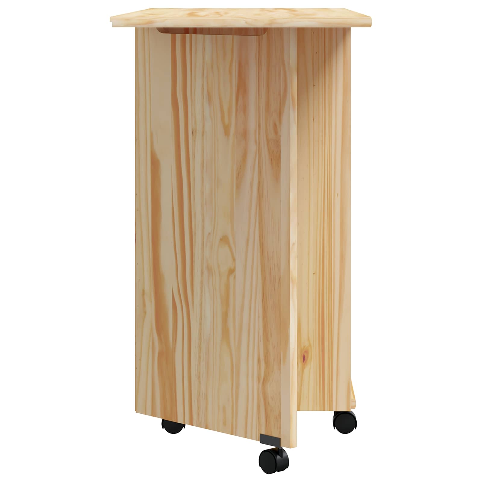 Rollschrank mit Schreibtisch MOSS Honigbraun Massivholz Kiefer