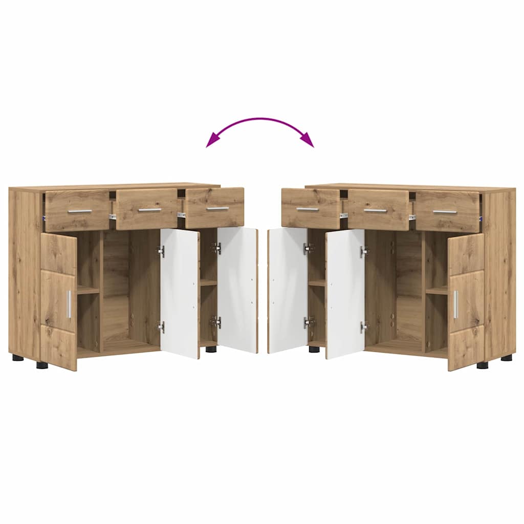 Highboard mit Regal FLORIN Weiß 60 x 35 x 182 cm Holzwerkstoff