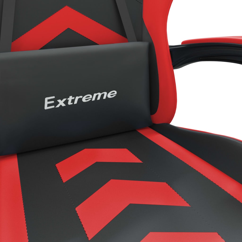 Gaming-Stuhl Drehbar Schwarz und Rot Kunstleder