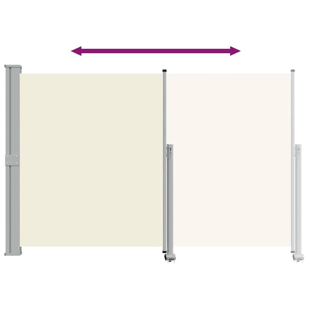 Seitenmarkise 60 x 300 cm 100% Polyester Eisen Stahl