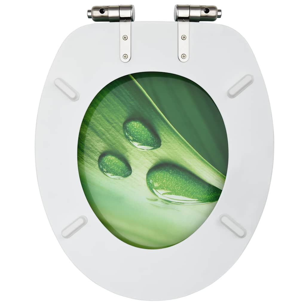 Toilettensitz MDF Deckel Schlichtes Design Weiß
