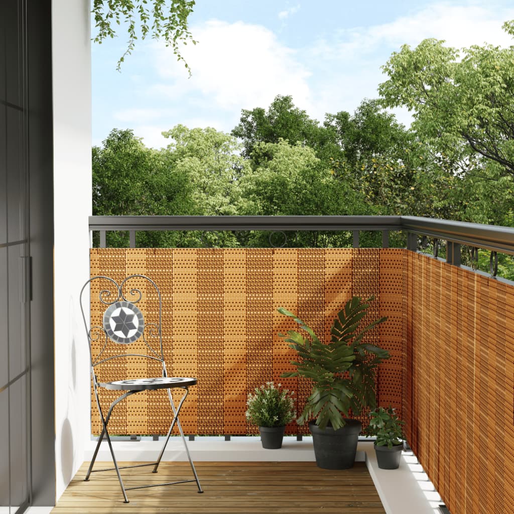 Balkon-Sichtschutz Anthrazit 300x90 cm Poly Rattan