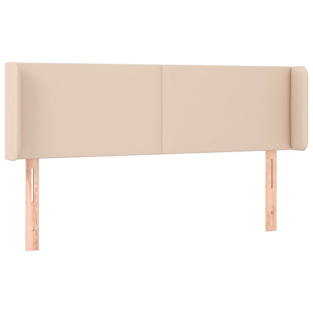 Kopfteil mit Ohren Creme 83x16x78/88 cm Kunstleder