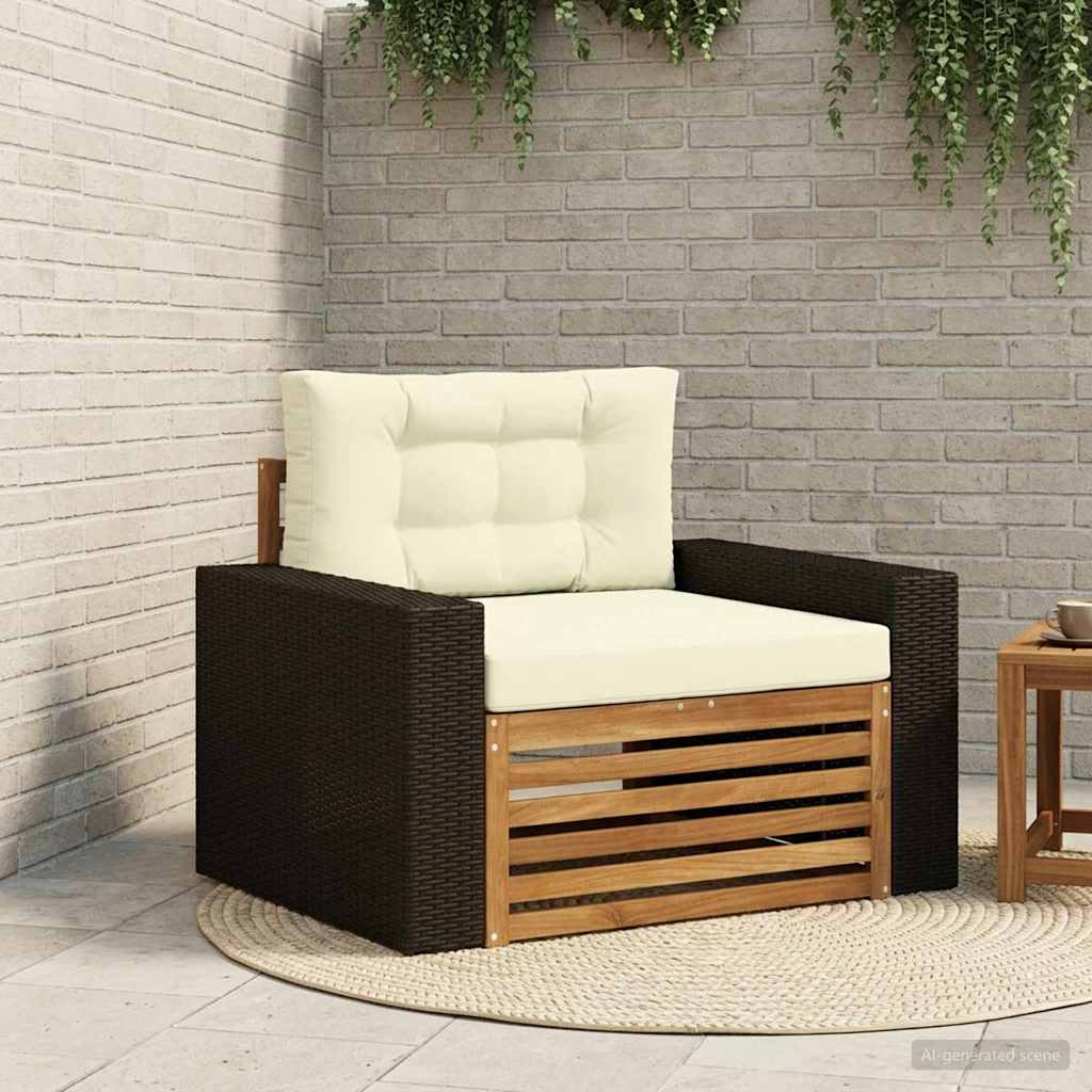 2 Stück Outdoor-Sofa Natur