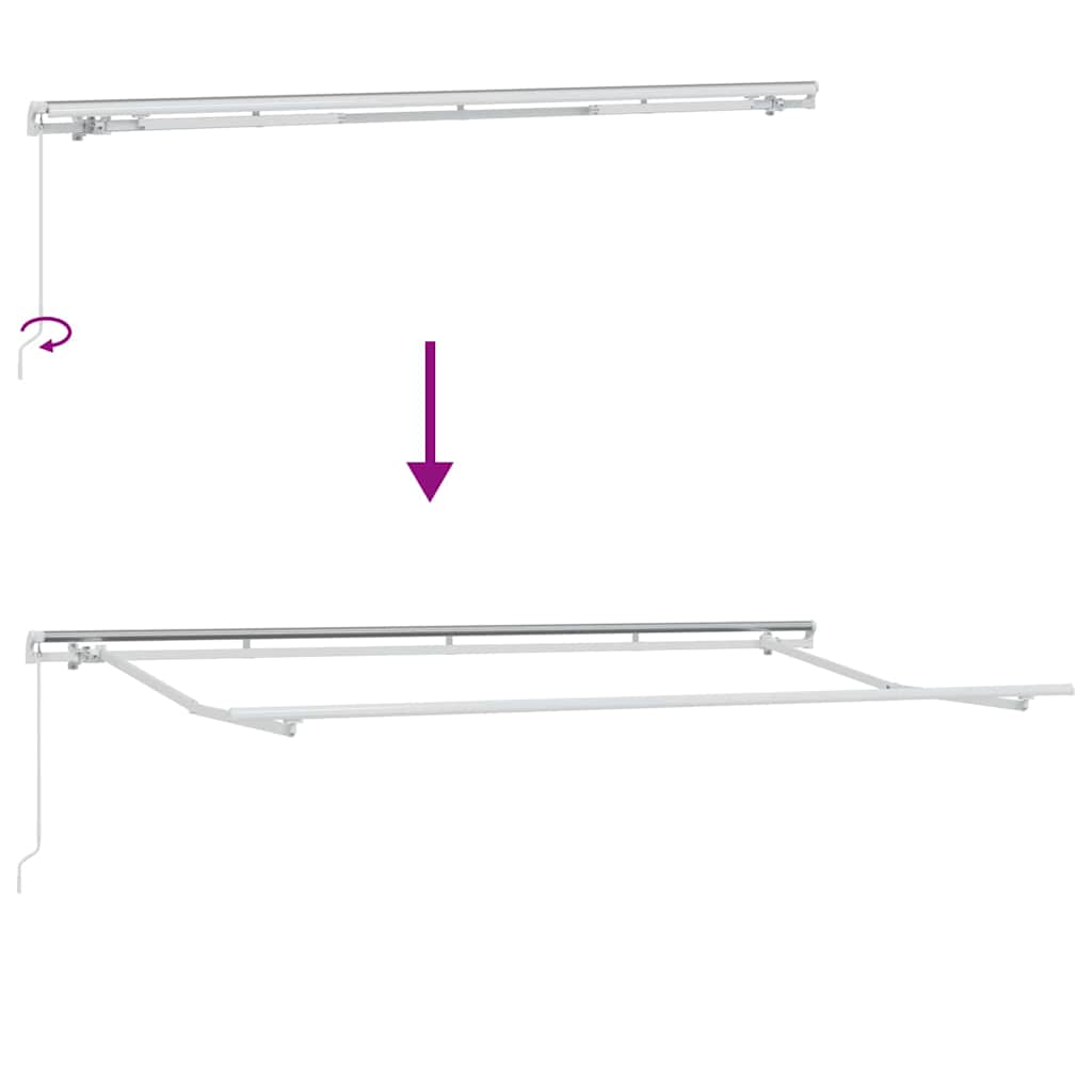 Markisenrahmen Weiß 2,5 x 2 m Metall