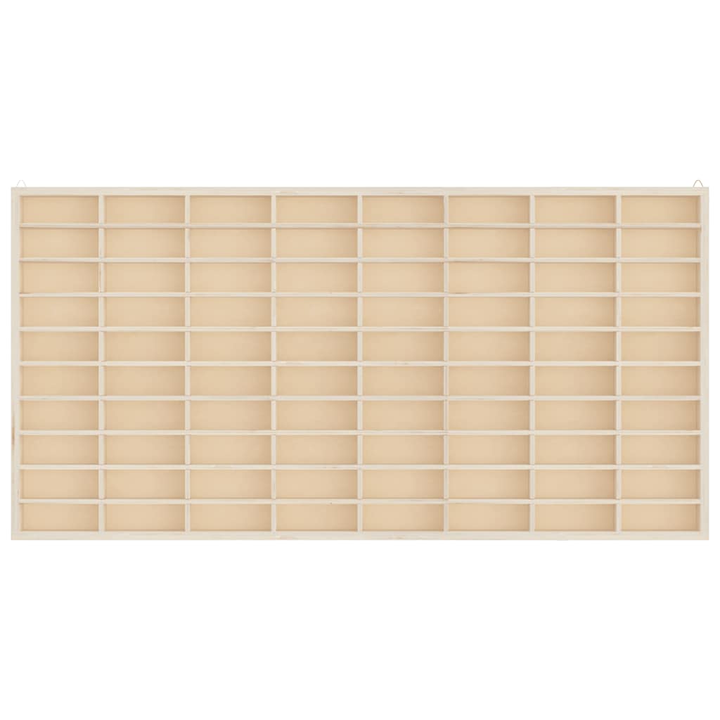 Sammlervitrine aus Holz mit 80 Fächern 80x4,5x40,5cm