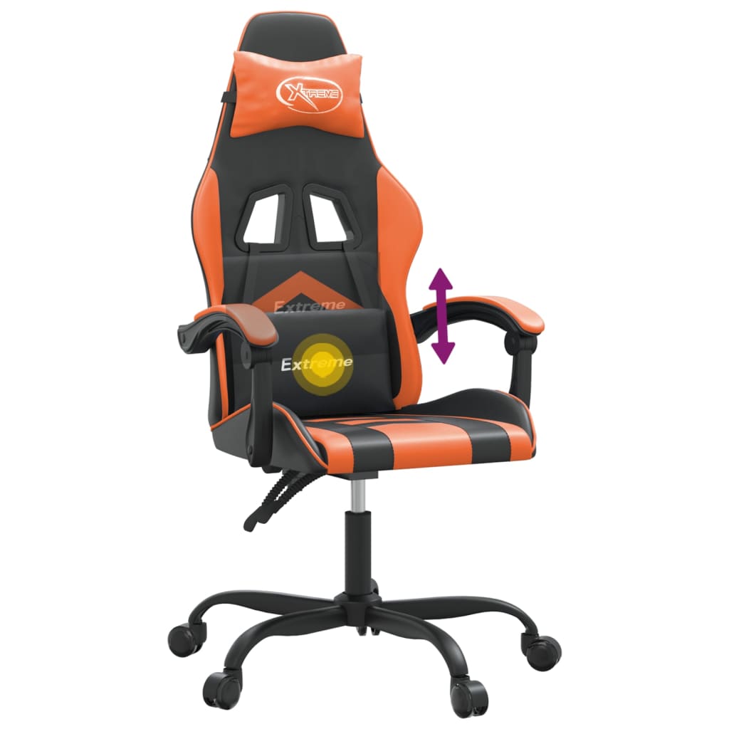 Gaming-Stuhl Drehbar Schwarz und Rot Kunstleder