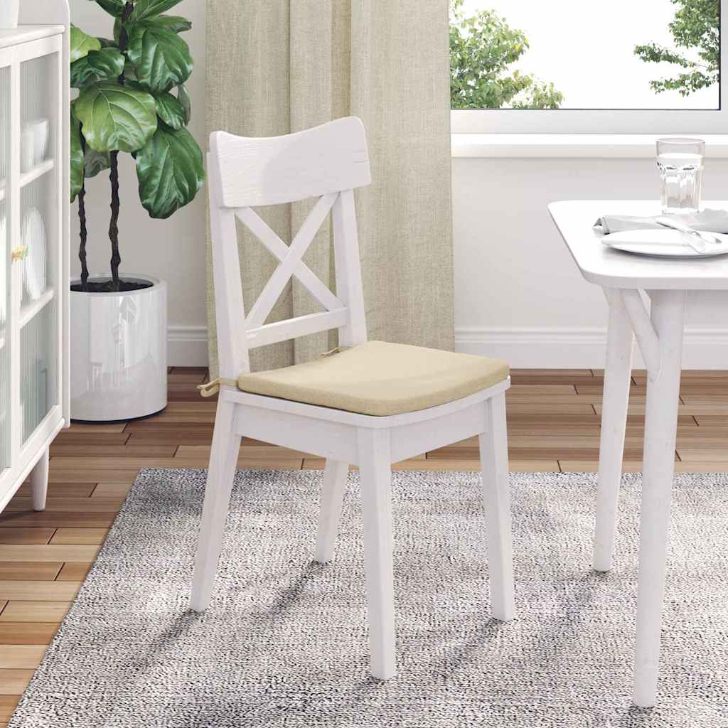 Sitzkissen 4 pcs Hellgrau 40 x 40 x 3 cm Stoff