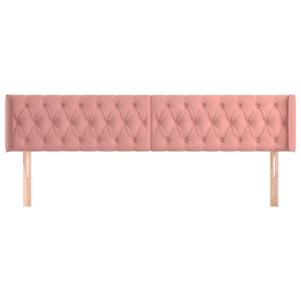 Kopfteil mit Ohren Dunkelblau 93x16x78/88 cm Samt