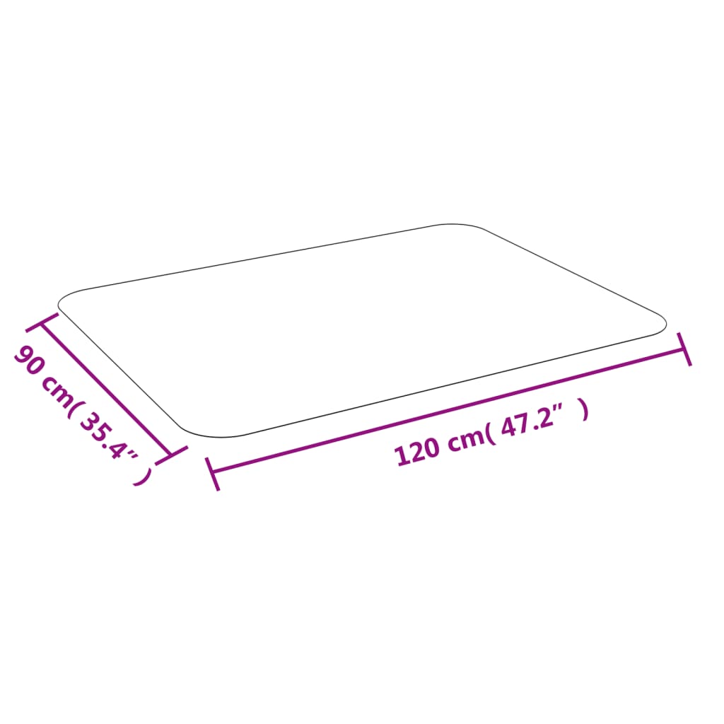 Bodenschutzmatte für Laminat oder Teppich 90x90 cm