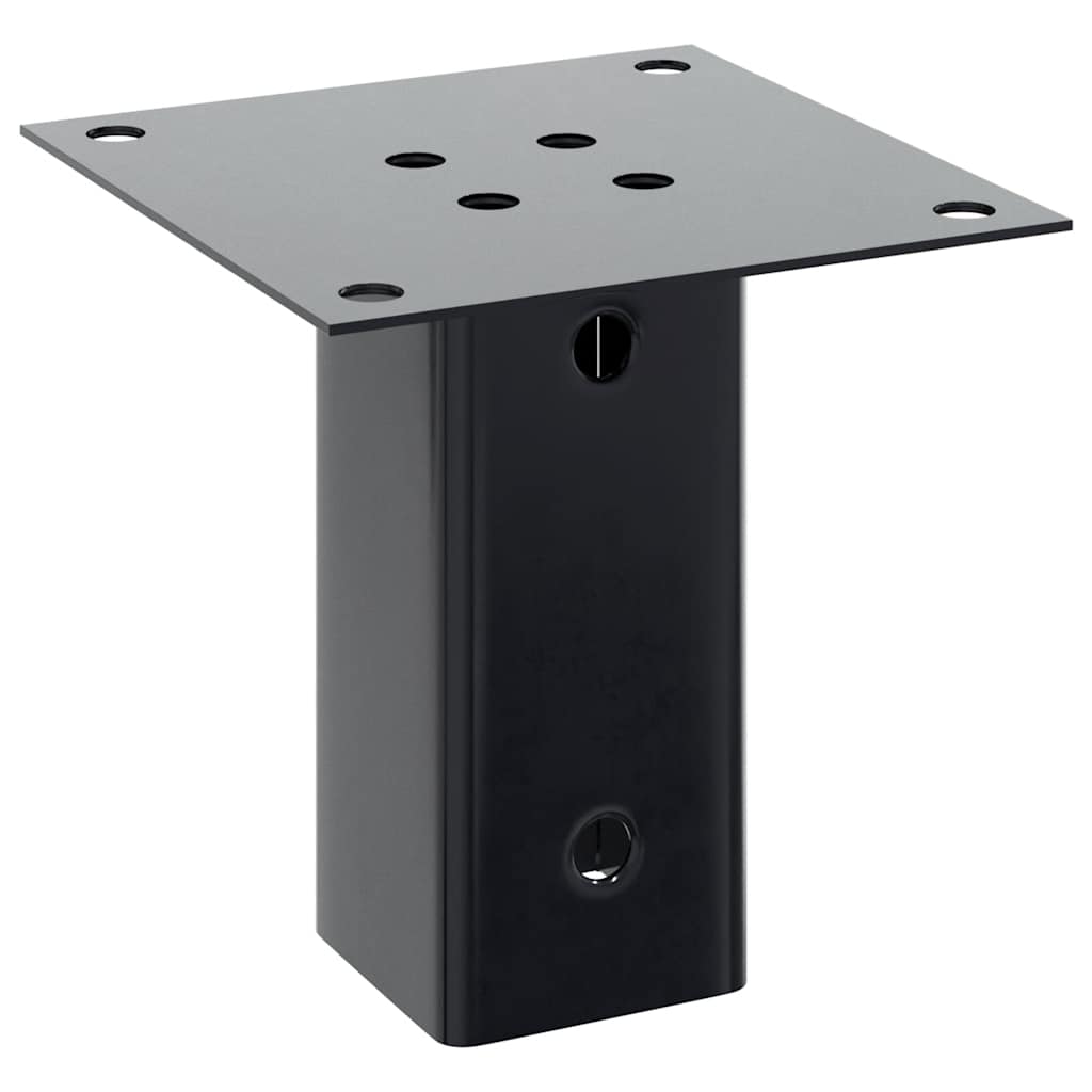 Pfostenträger Quadratisch 4Stk. Silber 46x46mm Verzinkter Stahl
