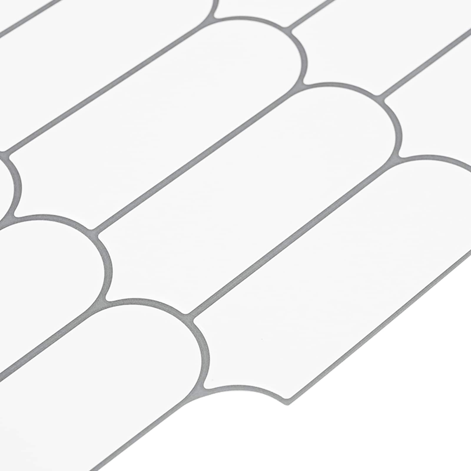 Federfliese 10 pcs Grau Marmor 30 x 30 cm Polyurethan und PET