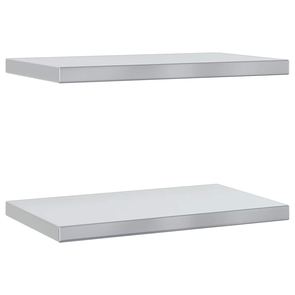 Wandregale 2 Stk. 100x40 cm Silbern Edelstahl