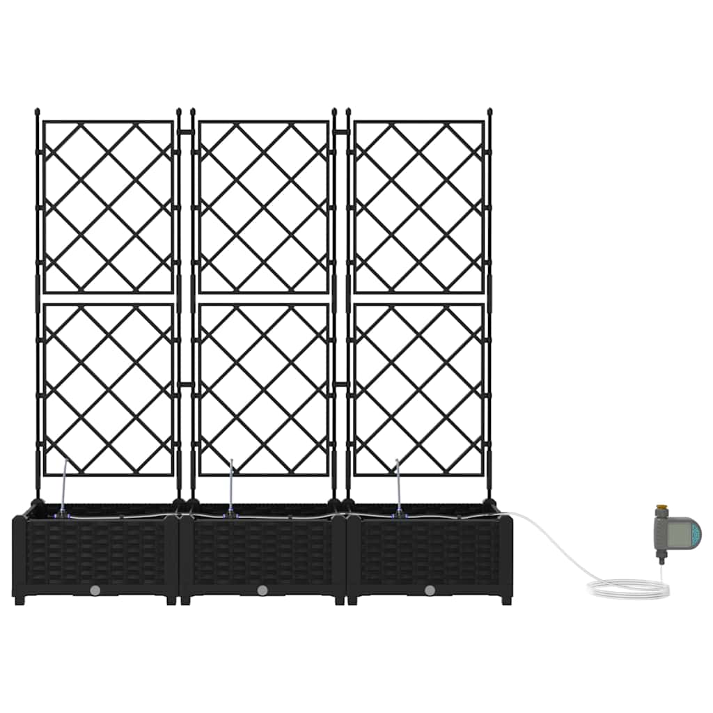 Garten-Pflanzgefäß 4 Stk. Braun 160 x 40 x 22 cm PP