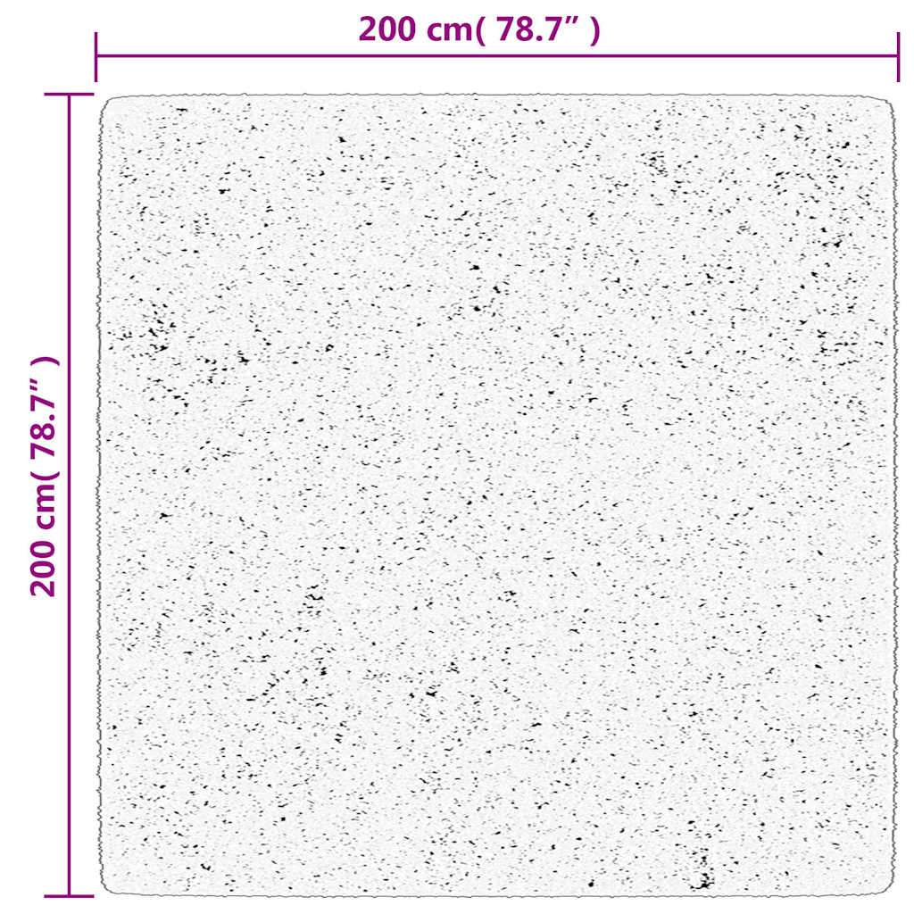 Teppich OVIEDO Kurzflor Anthrazit 120x120 cm