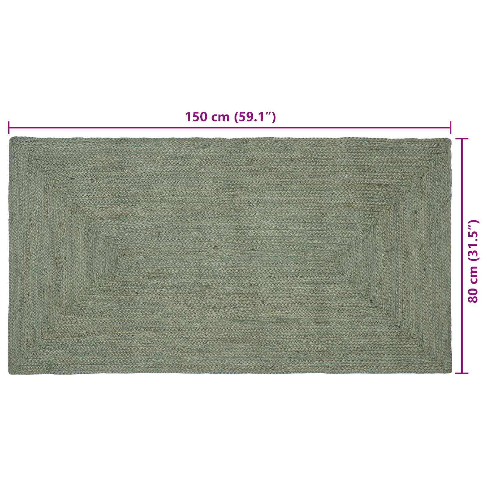 Bereichsteppiche Natur 60 x 110 cm Jute