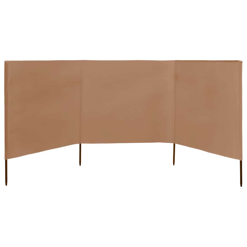 3-teiliges Windschutzgewebe 400 x 120 cm Weiß
