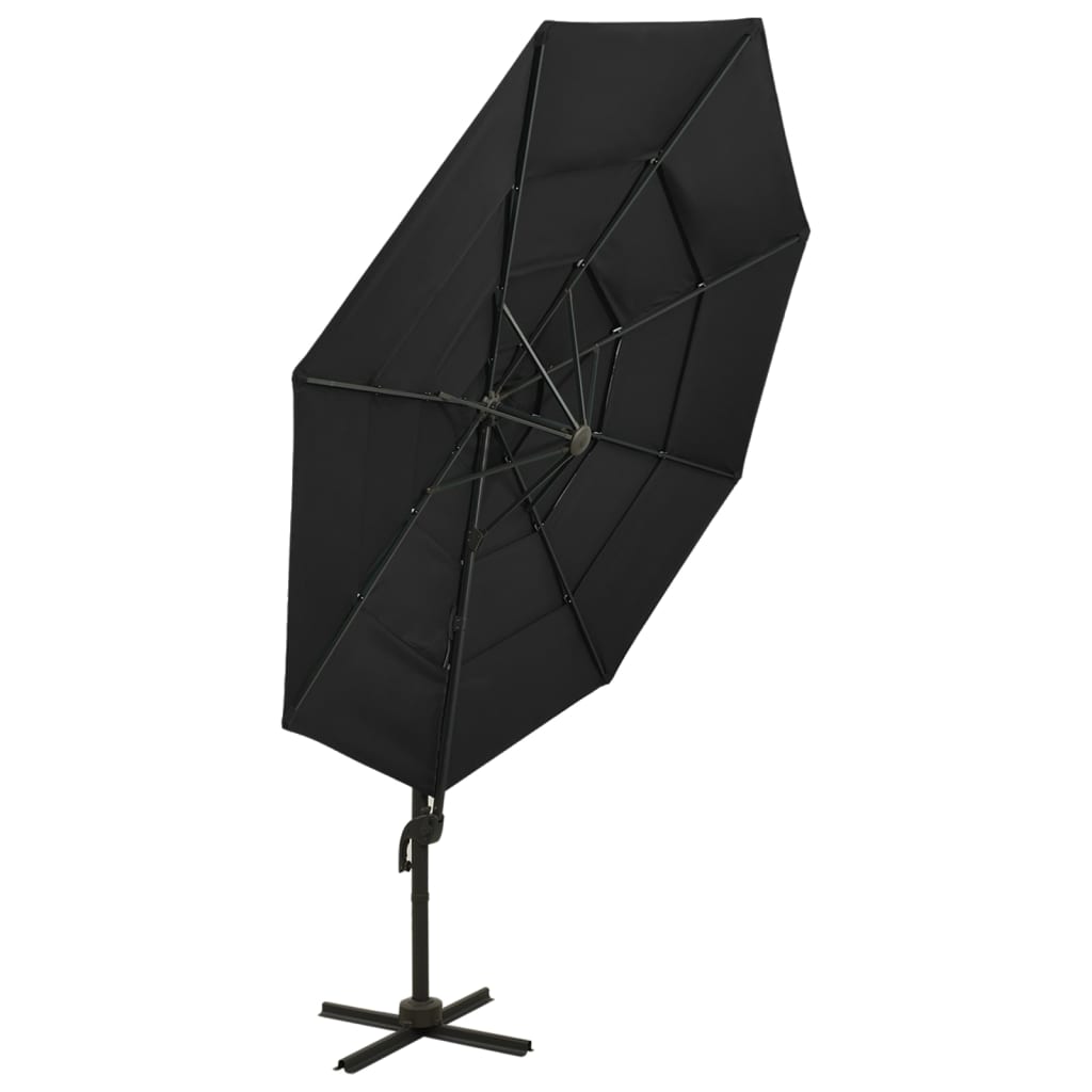 Sonnenschirm mit Aluminium-Mast 4-lagig Sandfarben 3x3 m