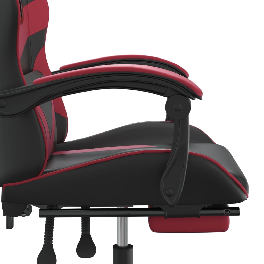 Gaming-Stuhl Drehbar Schwarz und Rot Kunstleder