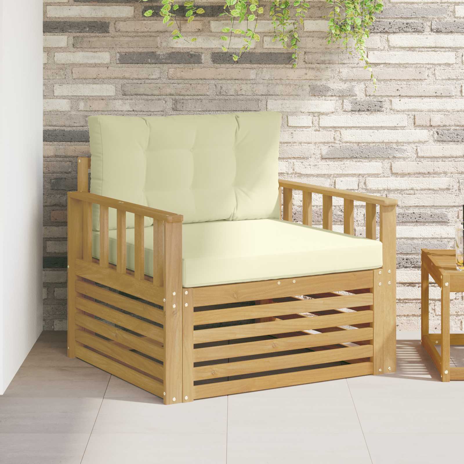 2 Stück Outdoor-Sofa Natur
