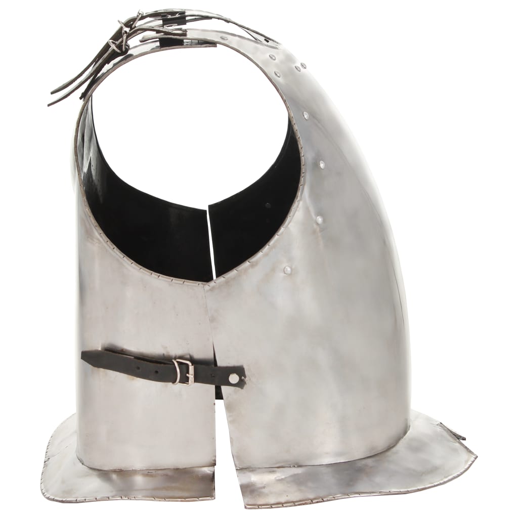 Mittelalterlicher Ritter-Brustpanzer Kürass LARP Replik Silbern Stahl